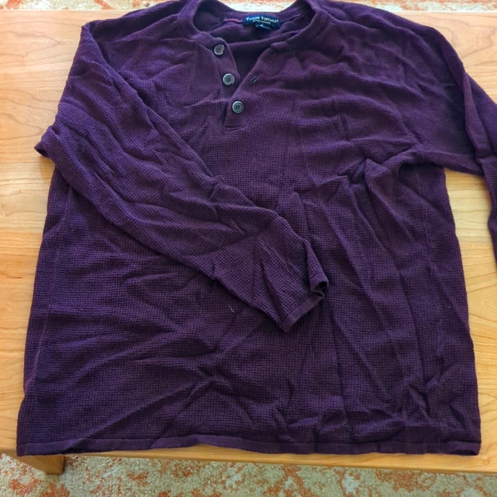 Maroon cashmere thermal sweater